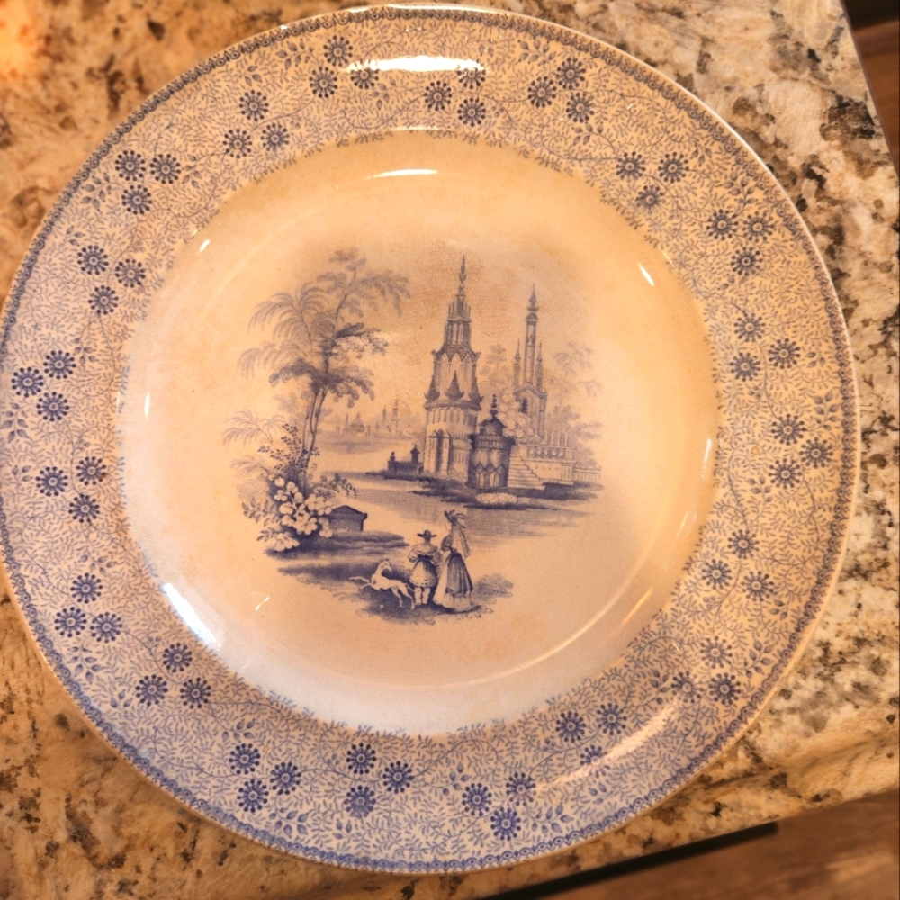 Blue and White Decorative Plate